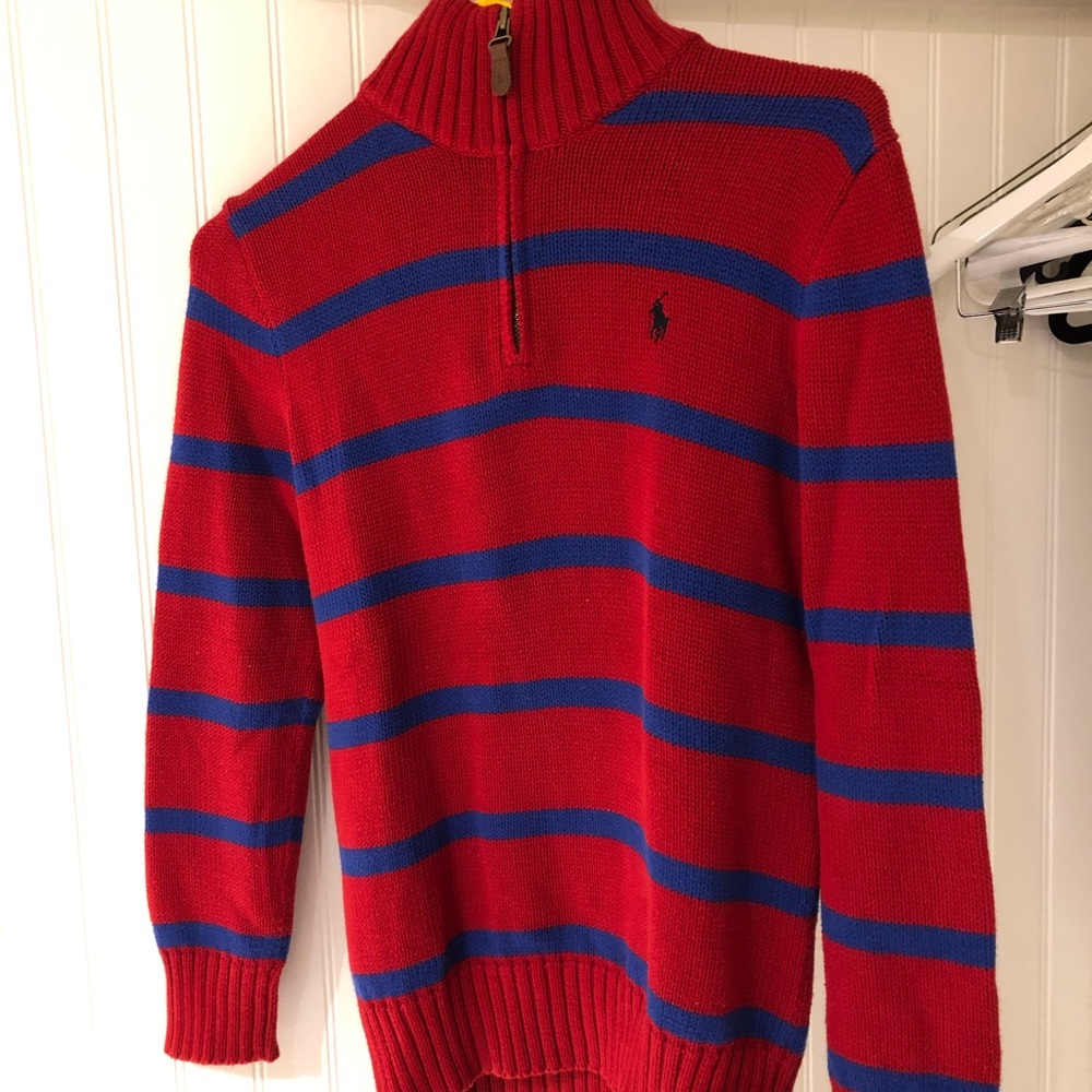 Boys Polo Ralph Lauren Cableknit Zip Up Sweater
